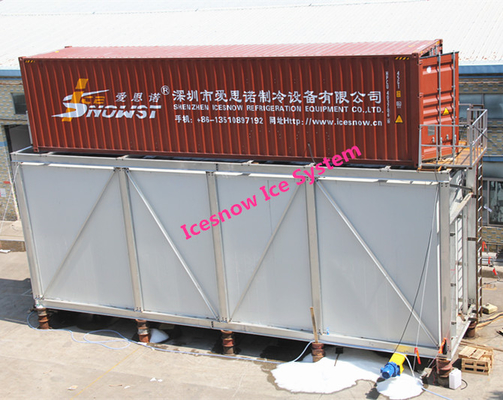 30T transportó en contenedores la planta de la máquina de hielo de la escama para el sistema de enfriamiento concreto
