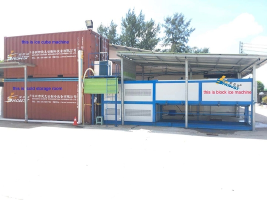 comprar Máquina de hielo automática comercial de refrigeración directa de bloque en contenedores 10 toneladas online manufacture