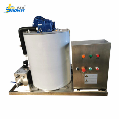 comprar Sistema de control automático PLC 1T/día Máquina de tambor de evaporador de hielo de agua de mar online manufacture