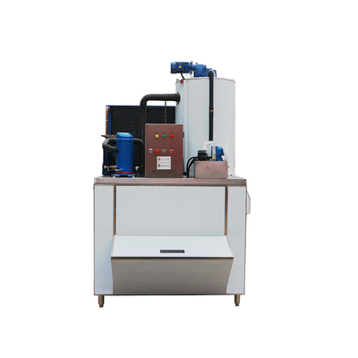 comprar Control fácil 2,5 toneladas / día Máquina de hielo en volutas Fabricante de hielo en volutas con contenedor de hielo para peces online manufacture