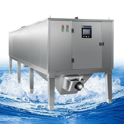 comprar 53.8kw Refrigerating Capacity Freshwater Flake Ice Machine with 1.5-2.5mm Ice Thickness and 500KG Storage Capacity online manufacture