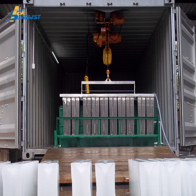 Fabricación de bloques de hielo de 5 toneladas en contenedores