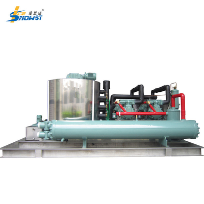 Máquina de hielo de agua de mar en escamas de acero inoxidable 304SS 316SS 10 toneladas